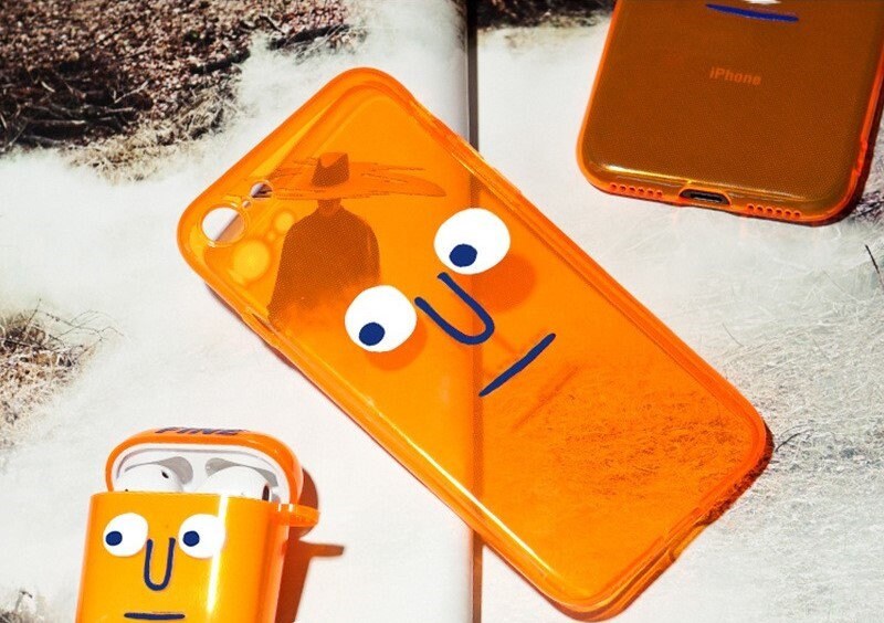 Funky Orange iPhone Case for iPhone 11, 11 Pro, 11 Pro Max, iPhone 12, 12 Pro, 12 Pro Max - Unique and Playful Design with a Funny Face - Builditfy