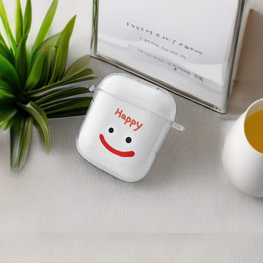 Smiley Face AirPods Case - Cute Protective Cover for AirPods 1, 2 & Pro (1st Gen) - Charming Earbud Accessory - Builditfy