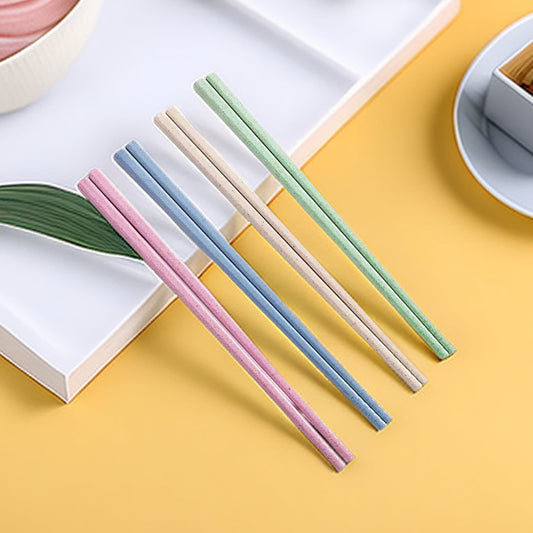 Sustainable Wheat Straw Chopsticks Set - 4 Pairs, Eco-Conscious Dining Essentials - Builditfy