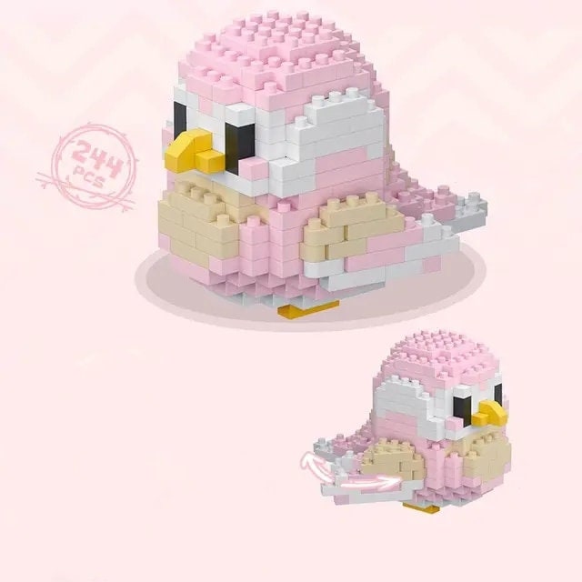 DIY Bird Nano Blocks Brick Sets - Charming Collectible Miniature Bird Figures with Movable Wings - Builditfy