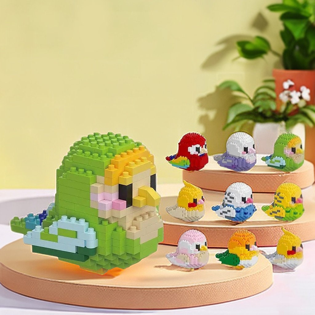 DIY Bird Nano Blocks Brick Sets - Charming Collectible Miniature Bird Figures with Movable Wings - Builditfy