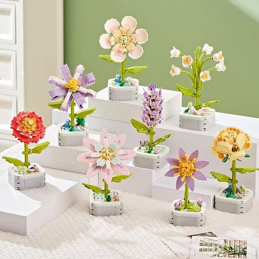 DIY Flower Building Blocks Set: Bring the Timeless Beauty of Yellow Roses, Lilacs, Gardenias, and More into Your Home Decor - Builditfy