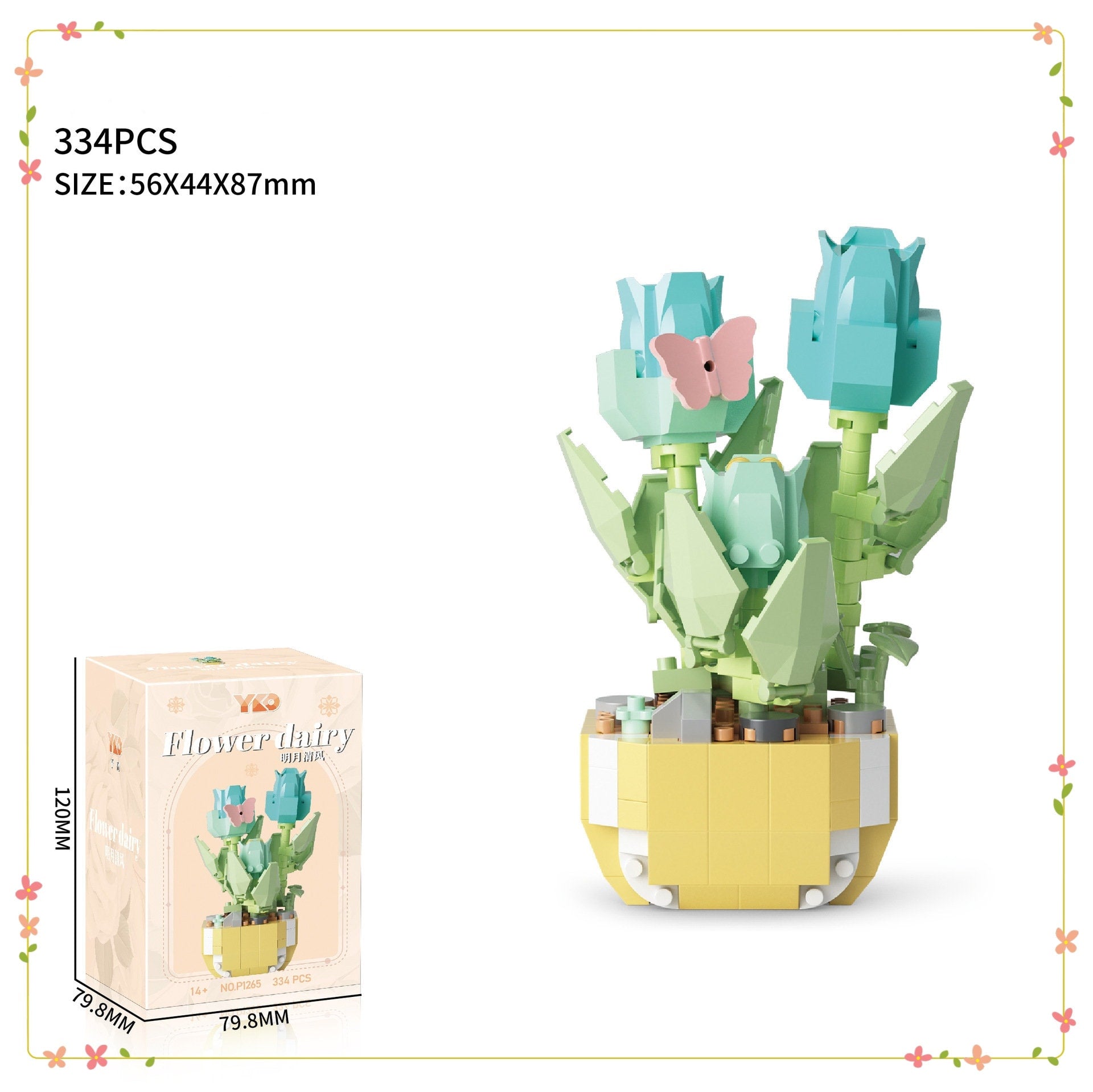 Creative DIY Botanical Flower Sets - Build-Your-Own Garden, Home Decor & Gift Idea, Option 1-6 - Builditfy