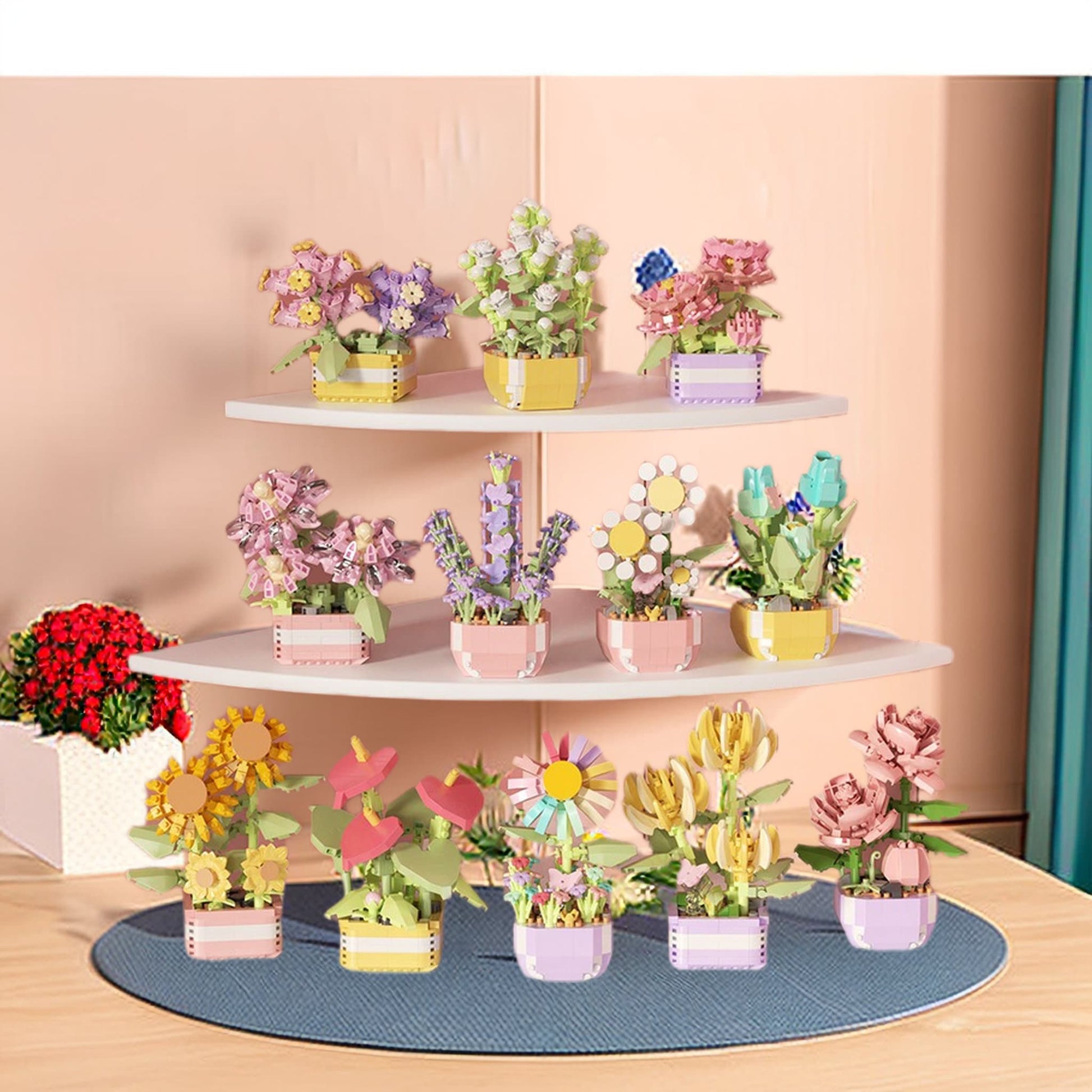 Creative DIY Botanical Flower Sets - Build-Your-Own Garden, Home Decor & Gift Idea, Option 1-6 - Builditfy