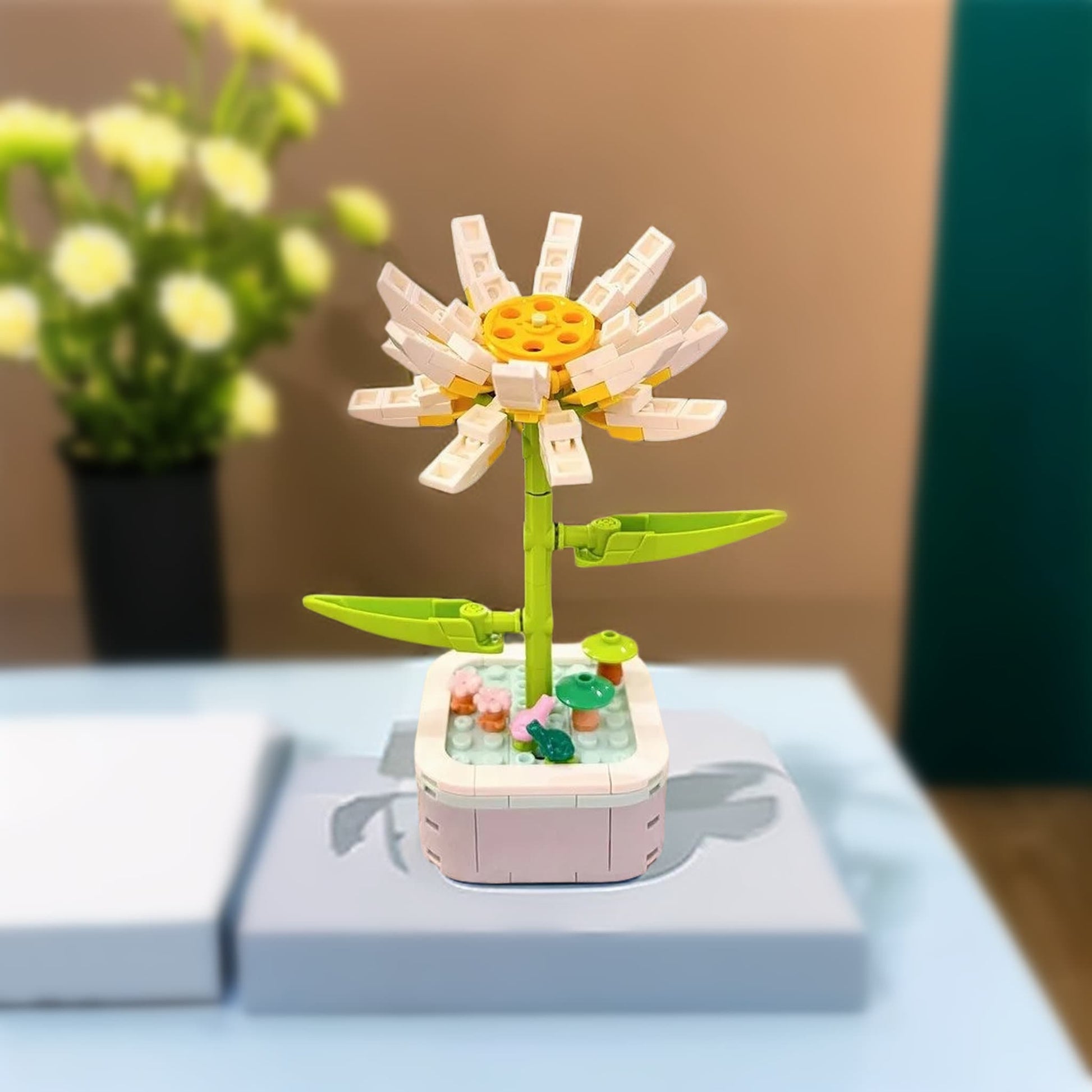 GIFT SET - Daisy: Craft Your Own Eternal Garden with Flower Building Block Kits, DIY Floral Bricks - Builditfy
