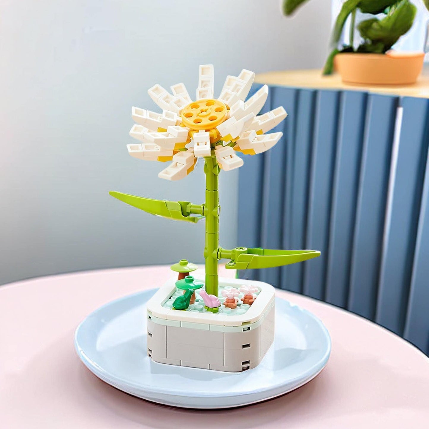 GIFT SET - Daisy: Craft Your Own Eternal Garden with Flower Building Block Kits, DIY Floral Bricks - Builditfy