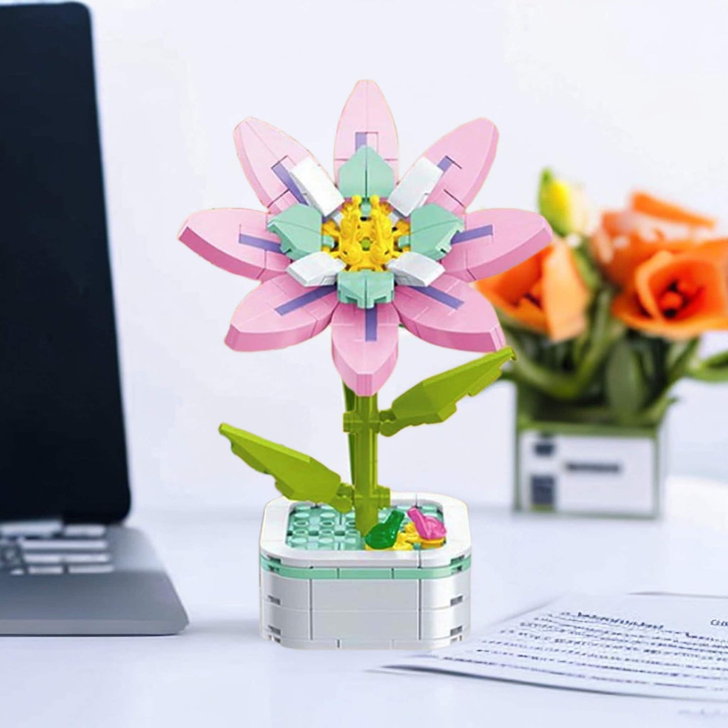 GIFT SET - Gardenia DIY Floral Bliss: Craft Your Own Eternal Garden with Flower Building Block Kits - Builditfy