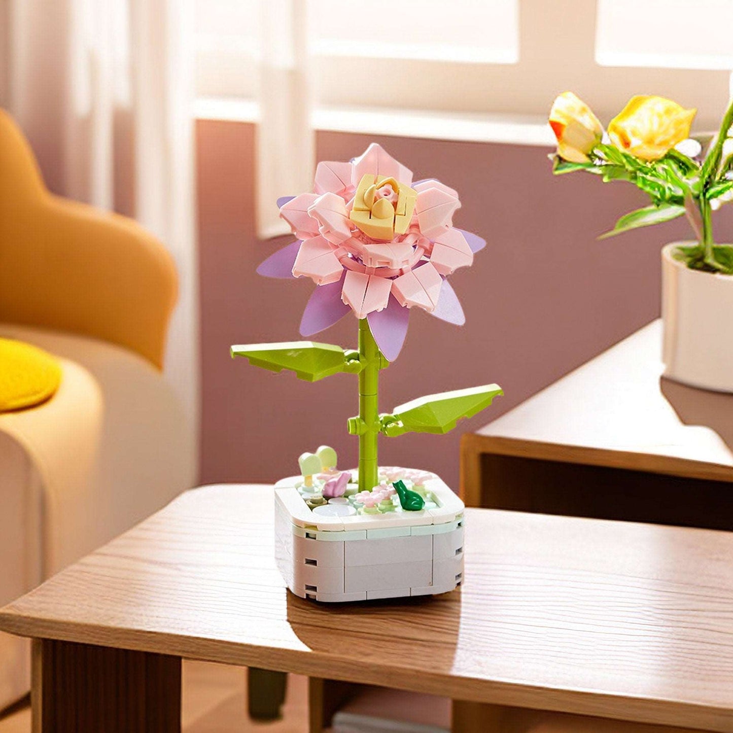 GIFT SET - Epiphyllum Cactus DIY Floral Bliss: Craft Your Own Eternal Garden with Flower Building Block Kits - Builditfy
